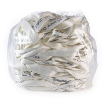 1 1/2" x 656' Woven Cord Lashing, 3500 DAN/ 7700 lbs. Break Strength, AAR Approved, White 1 1/2" x 656' Woven Cord Lashing, 3500 DAN/ 7700 lbs. Break Strength, AAR Approved, White